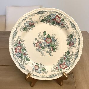Ridgeways England Apple Blossom Green Dinner Plate